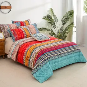 Boho Red Duvet Cover (Option: King)